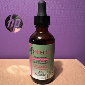 Mielle Organic Rosemary & Mint Hair Oil - Strengthening Biotin Oil Infused Friz